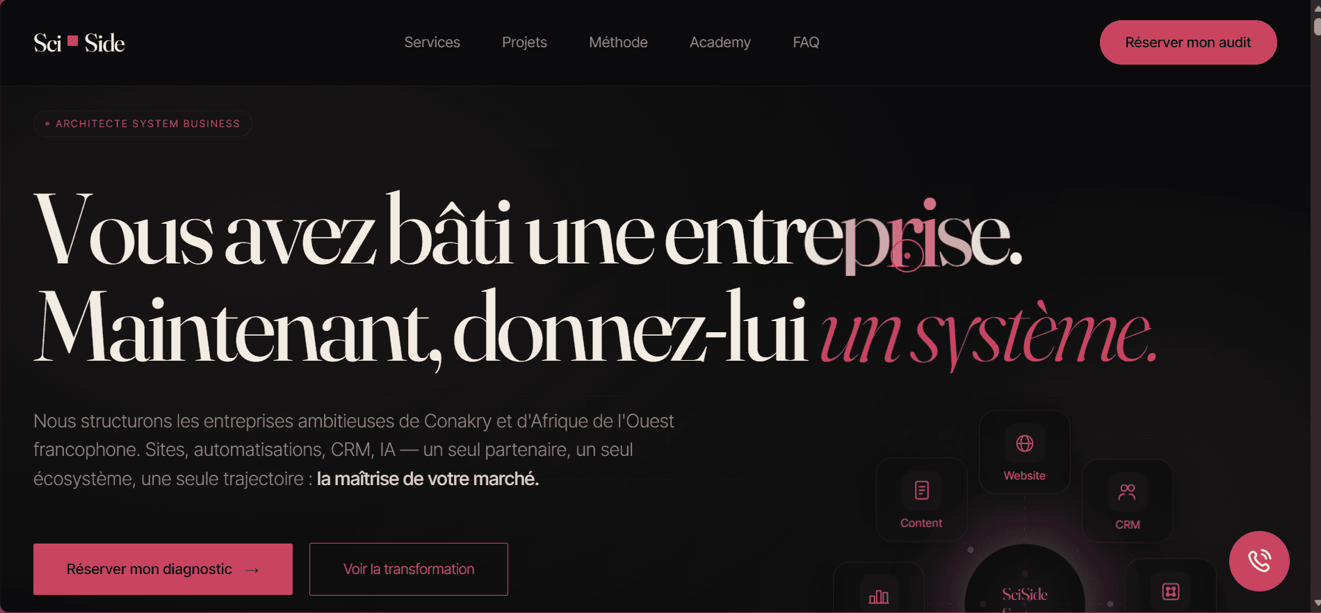 SciSide · Site V1
